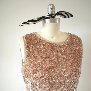 Mac Duggal Sequin Sleeveless Sheath Midi Cocktail Dress